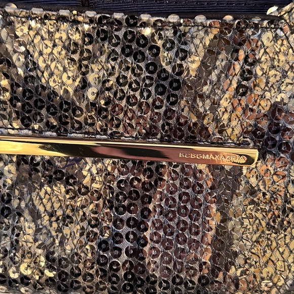 BCBG MAX AZRIA Sequin Snake Print Clutch - Picture 3 of 5